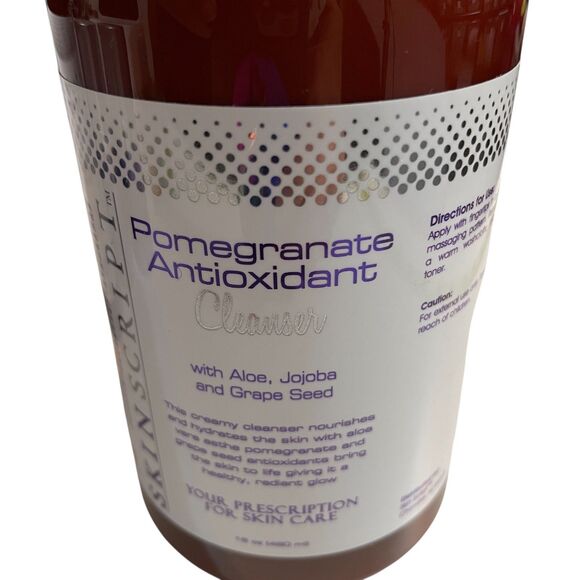 Skin Script Pomegranate Antioxidant Cleanser  Moderately Rich Cream-Based 16oz - Picture 2 of 3
